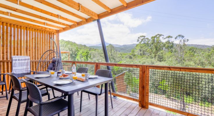 Sole di Sari Chalet Ultimate terrasse